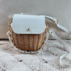 Tommy Bahama Rattan Wicker Crossbody Bag